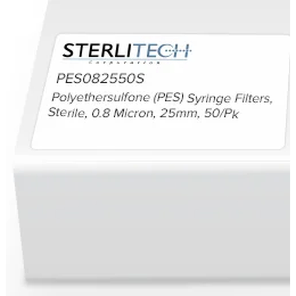 Polyethersulfone (PES) Syringe Filters, Sterile, Abluo, 0.8 Micron, 25mm, 50/Pk