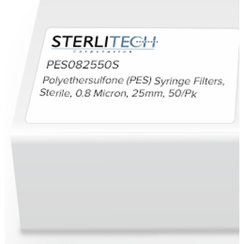 Expired Polyethersulfone (PES) Syringe Filters, Sterile, w/Glass Fiber Prefilters, 0.8 Micron, 25mm, 50/Pk