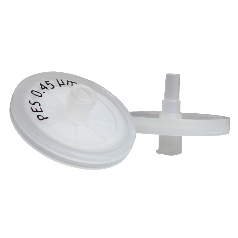 Polyethersulfone (PES) Syringe Filters, Abluo, 0.45 Micron, 25mm, 50/Pk