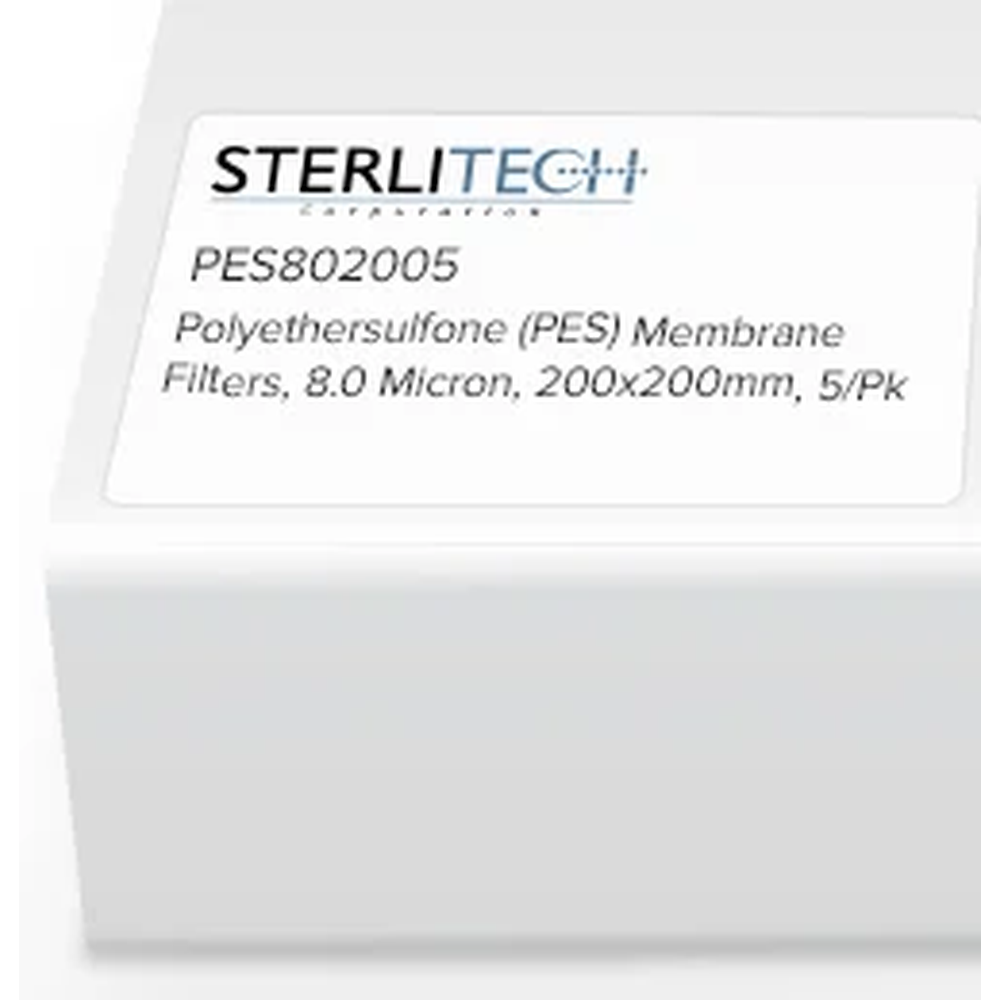 Polyethersulfone (PES) Membrane Filters, 8.0 Micron, 200 x 200mm, 5/Pk