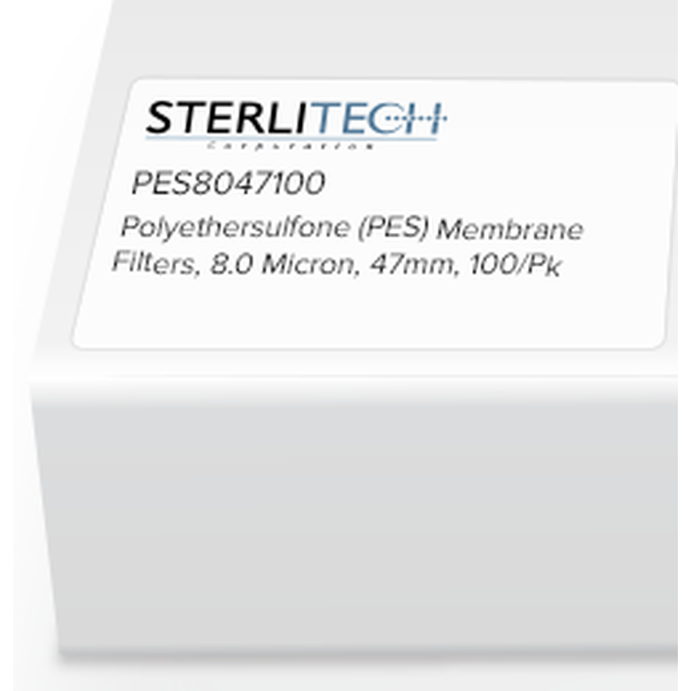 Polyethersulfone (PES) Membrane Filters, 8.0 Micron, 47mm, 100/Pk