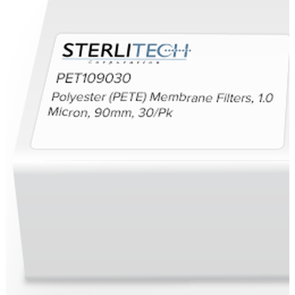 Polyester (PETE) Membrane Filters, 1.0 Micron, 90mm, 30/Pk
