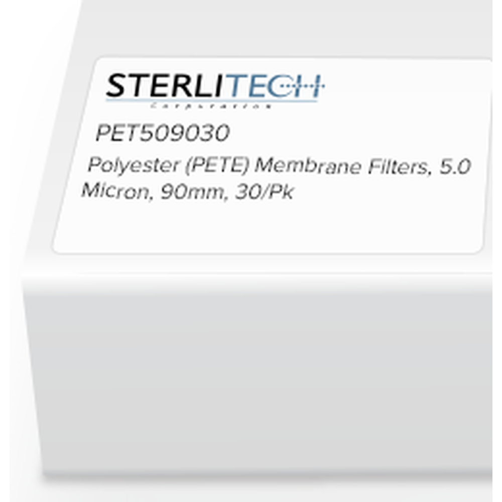 Polyester (PETE) Membrane Filters, 5.0 Micron, 90mm, 30/Pk