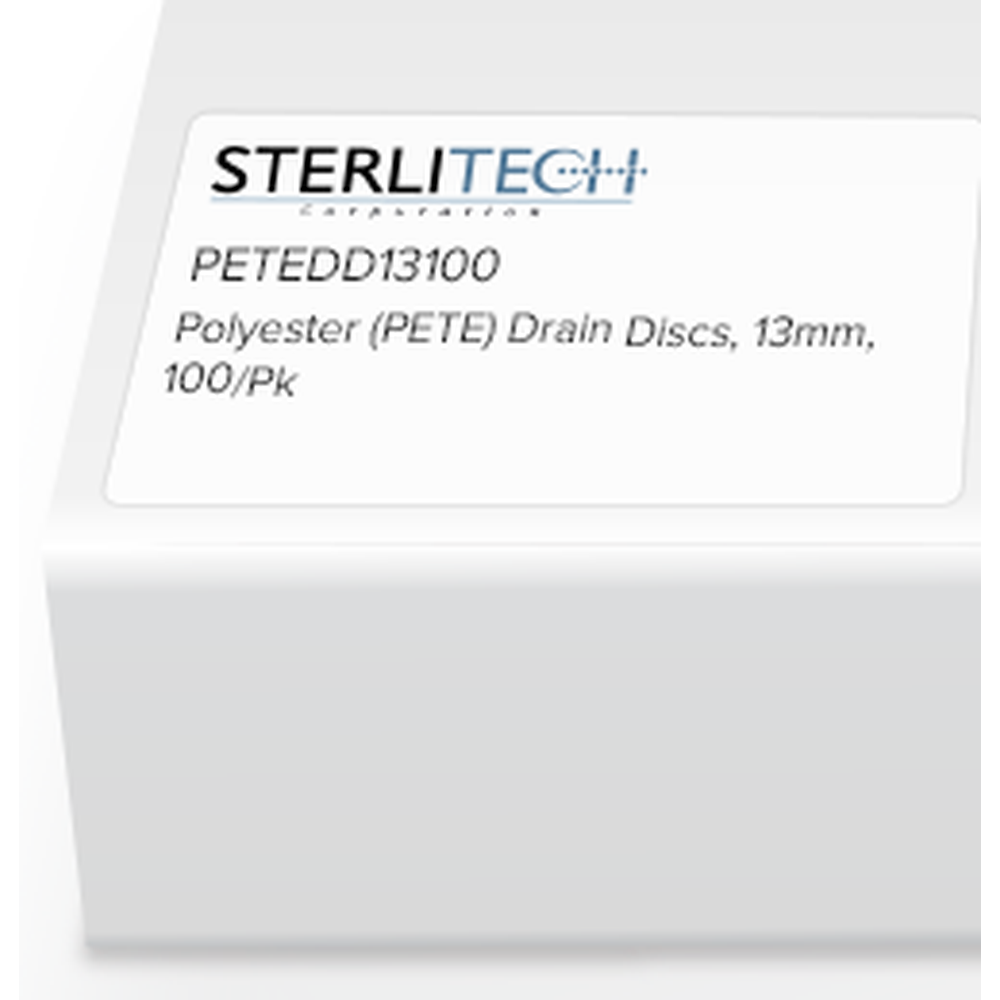 Polyester (PETE) Drain Disc (Mesh Spacer), 13mm, 100/Pk