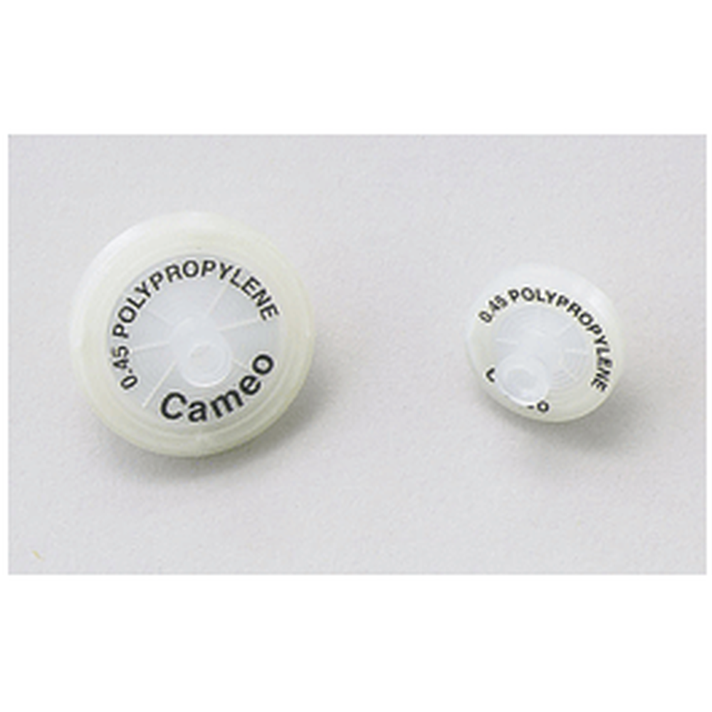 Polypropylene Syringe Filters, Hydrophobic, with Prefilter, Cameo, 0.45 Micron, 30mm, 500/pk