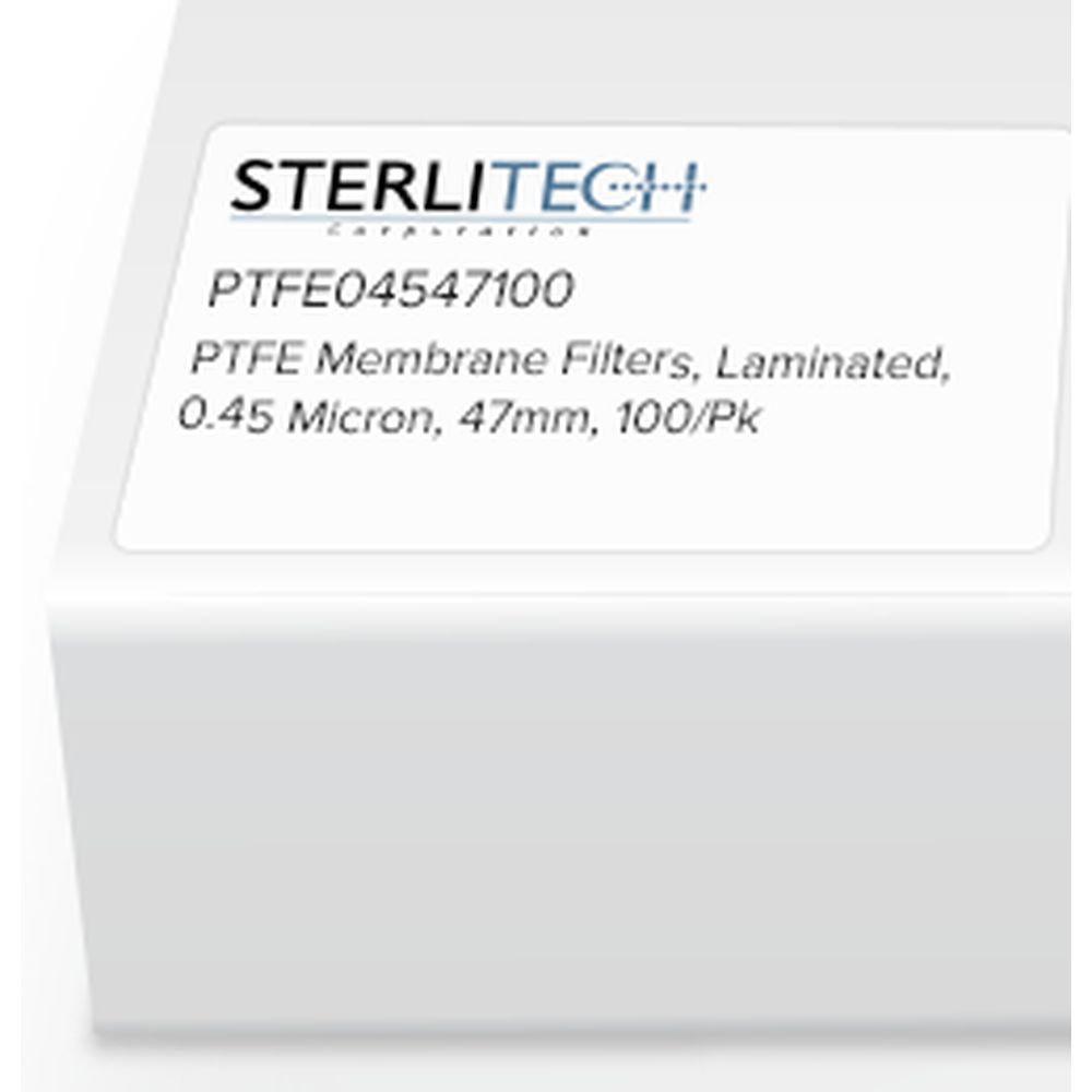 PTFE Laminated Membrane Filters, 0.45 Micron, 47mm, 100/Pk