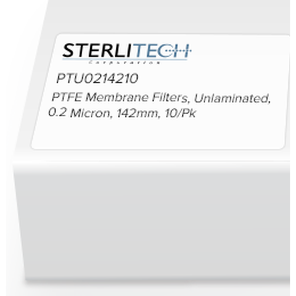 PTFE Unlaminated Membrane Filters, 0.2 Micron, 142mm, 10/Pk