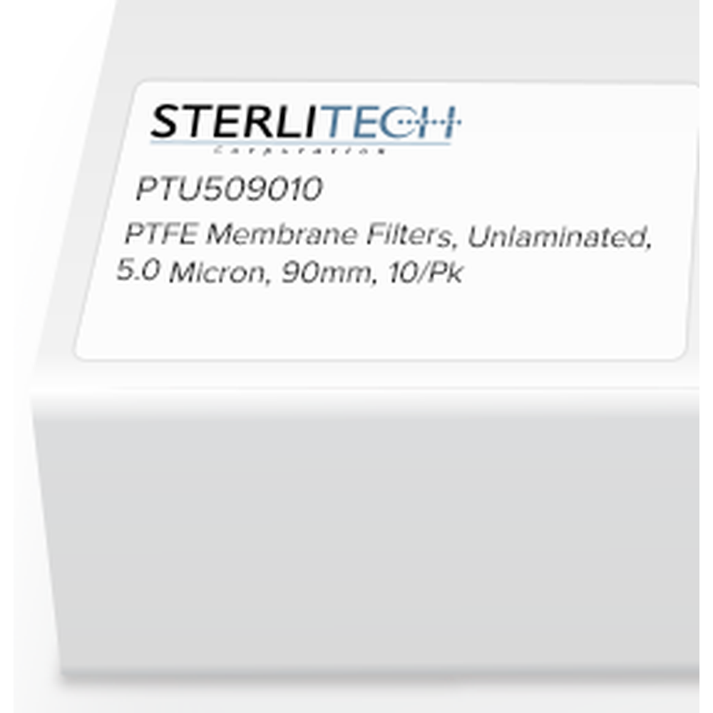 PTFE Unlaminated Membrane Filters, 5.0 Micron, 90mm, 10/Pk
