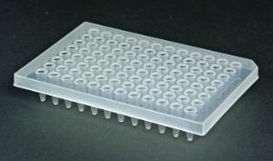 Axygen 96 Well Blue PCR Half Skirt Amplification Plate. 10 Plates Per Unit. 5 Units Per Case.