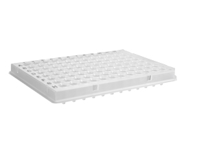 Axygen 96 Well Polypropylene PCR Microplate, Half Skirt, Clear, Nonsterile