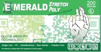 Emerald Stretch Poly, Medium, 200/Pk
