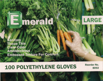Polyethylene Gloves (Boxed 500) High Density Medium, Medium, 500/Pk