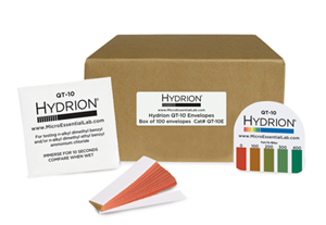 Hydrion Quat Env 0-400 PPM (100 Env/Ctn), CTN/100