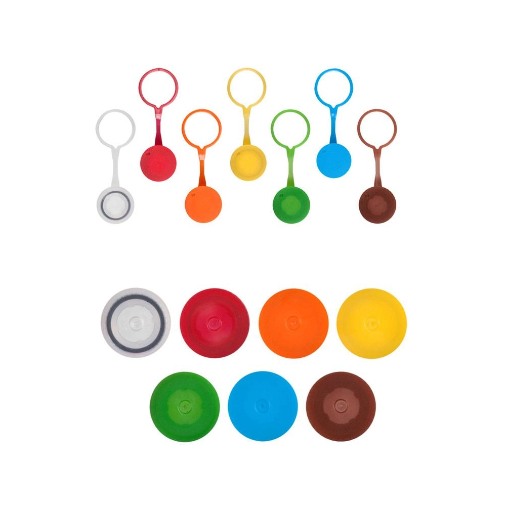 Axygen Microcentrifuge Non-Looped Screw Caps, with O-rings, Assorted Color, Polypropylene, 500 Caps/Unit, 8 Units/Case.