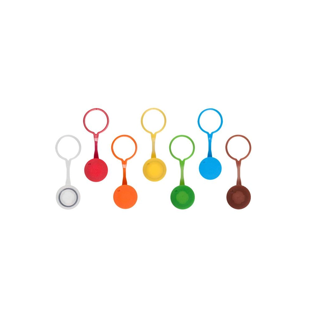 Axygen Microcentrifuge Looped Screw Caps, with O-rings, Clear, Polypropylene, 500 Caps/Unit, 8 Units/Case.