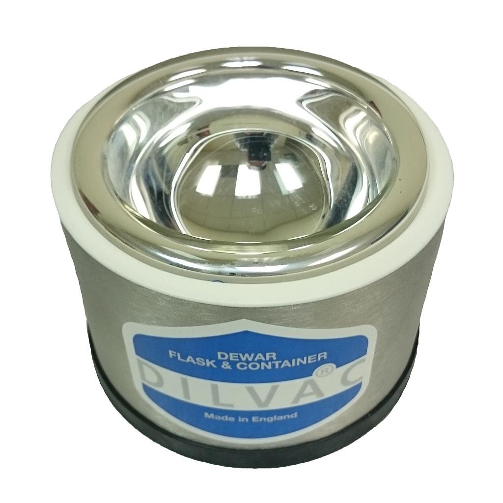 0.38Ltr. WideTop-Shallow Stainless Steel Cased Dewar Flask