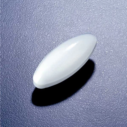 Stir bar, oval, PTFE, 25 mm long x 12 mm OD