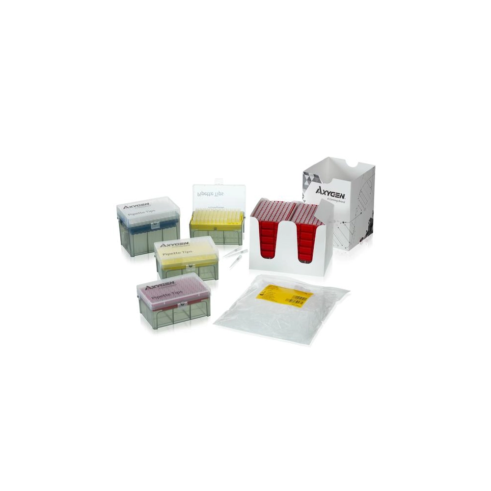Axygen 200µL Maxymum Recovery Universal Fit Pipet Tip, Bevelled, Clear, Sterile, Rack Pack