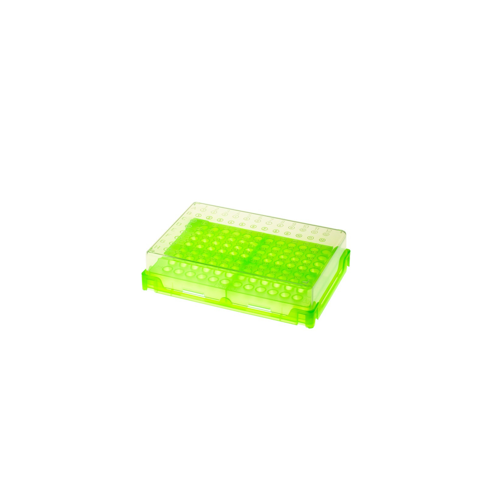 PC RACK WITH CLEAR LID , GREEN