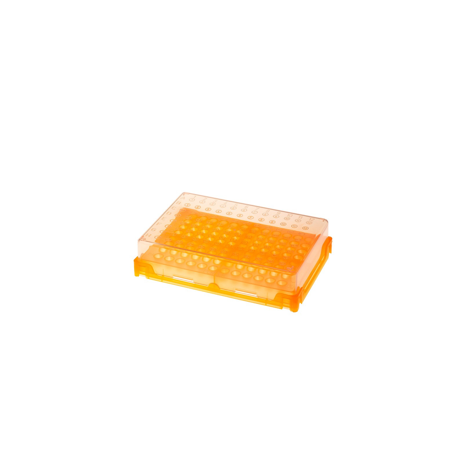 PC RACK WITH CLEAR LID , ORANGE