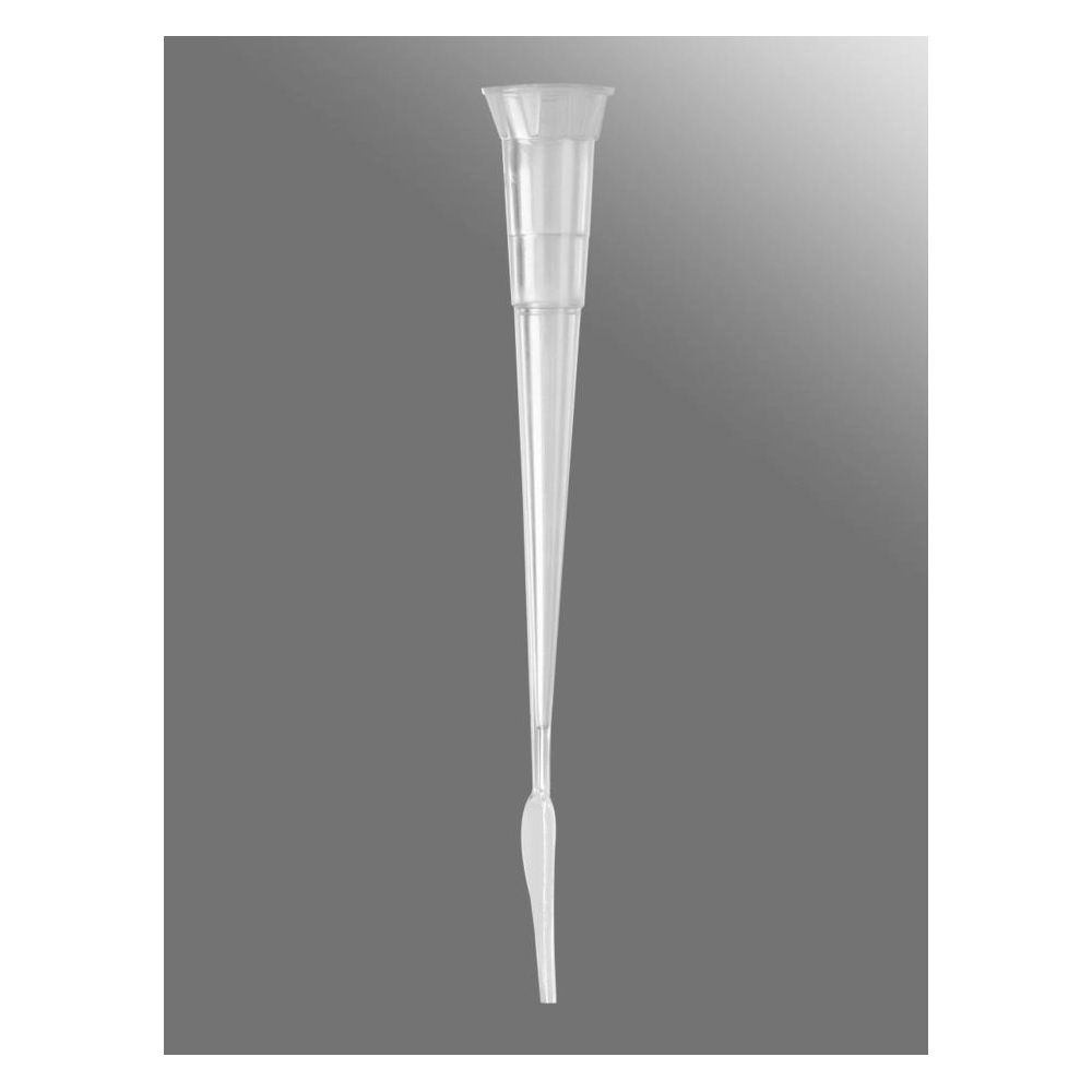 Axygen 10µL Microvolume Gel Loading Pipet Tips, Flat, Clear, Non-Sterile, Rack Pack, 200 Tips/Rack, 2 Racks/Case.