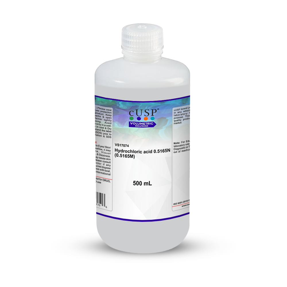 Hydrochloric Acid 0.5165N (0.5165M)