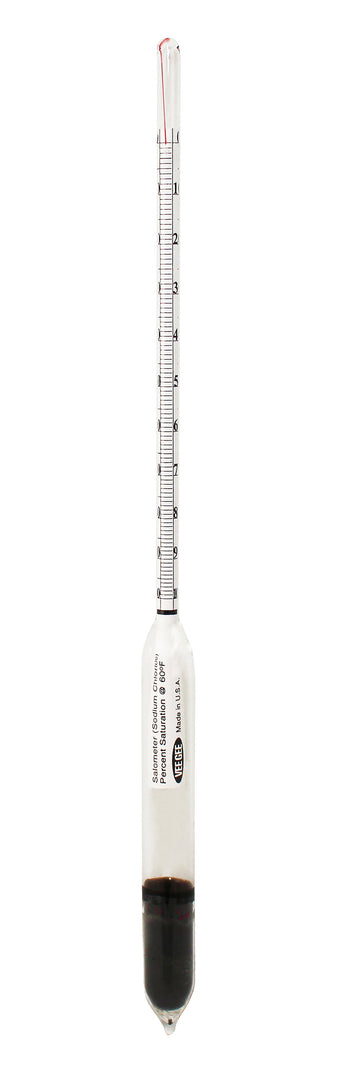 Sodium Chloride Hydrometers, % saturation, 0 to 100%, EA/1