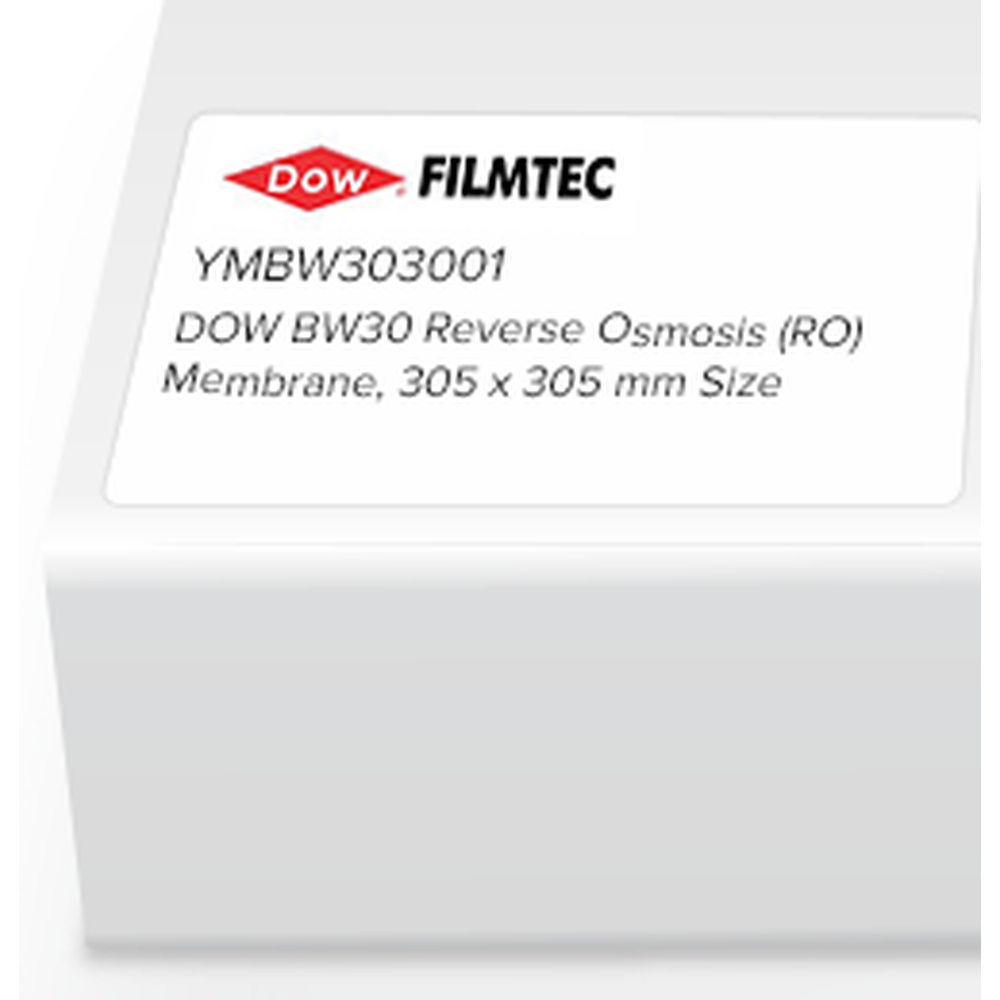 Dow Filmtec Flat Sheet Membrane, BW30, PA-TFC, RO, 305 x 305mm, 1/Pk