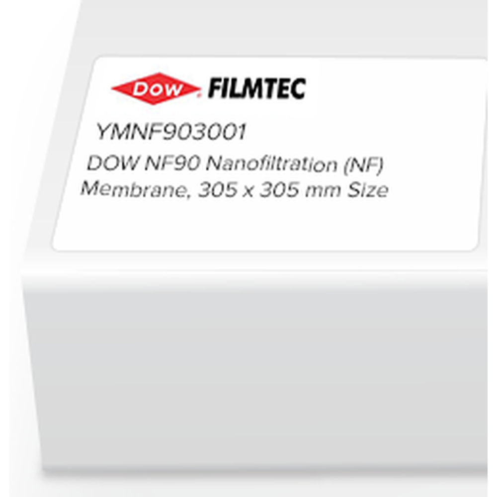 Dow Filmtec Flat Sheet Membrane, NF90, PA-TFC, NF, 305 x 305mm, 1/Pk