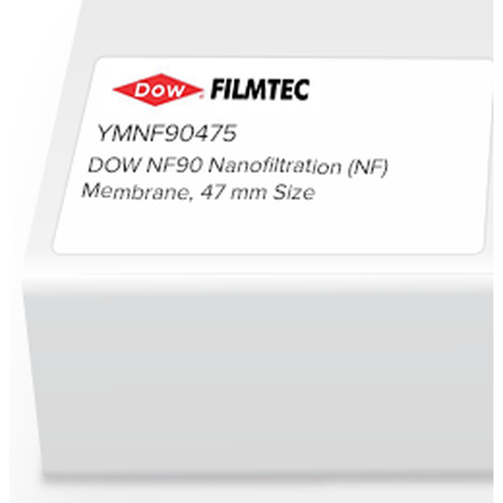 Dow Filmtec Flat Sheet Membrane, NF90, PA-TFC, NF, 47mm, 5/Pk