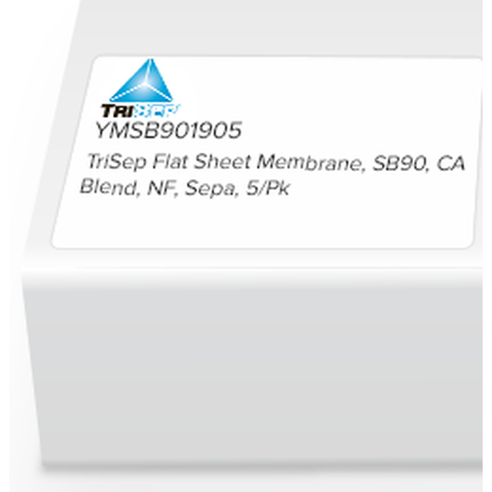 TriSep Flat Sheet Membrane, SB90, CA Blend, NF, Sepa, 5/Pk