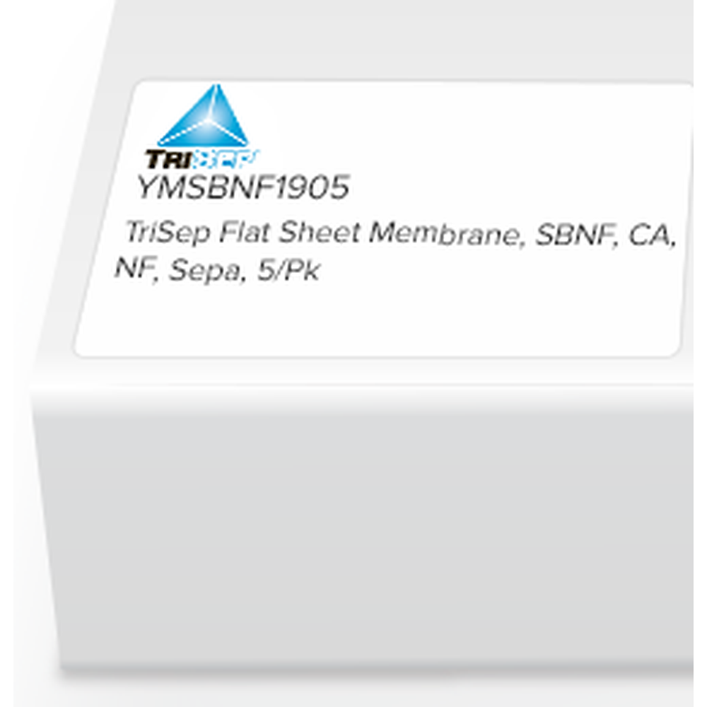TriSep Flat Sheet Membrane, SBNF, CA, NF, Sepa, 5/Pk