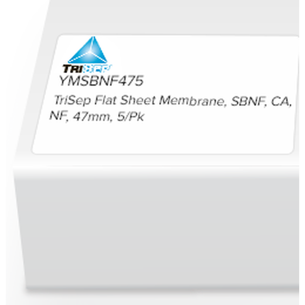 TriSep Flat Sheet Membrane, SBNF, CA, NF, 47mm, 5/Pk