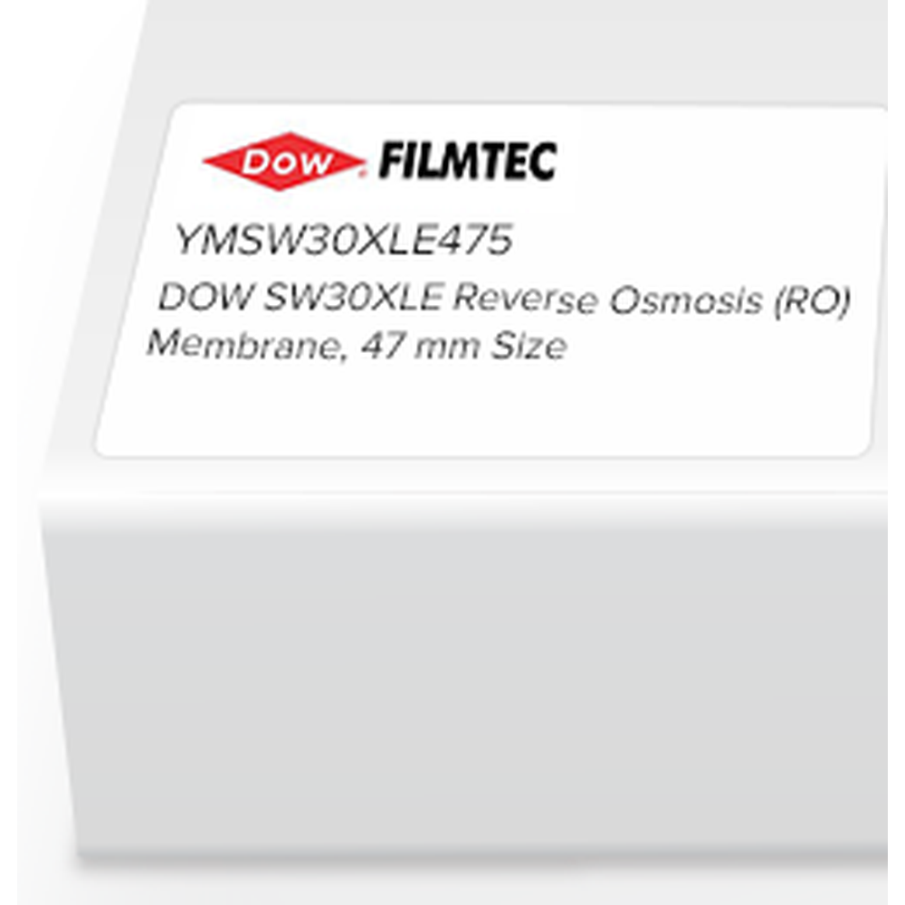 Dow Filmtec Flat Sheet Membrane, SW30XLE, PA-TFC, RO, 47mm, 5/Pk
