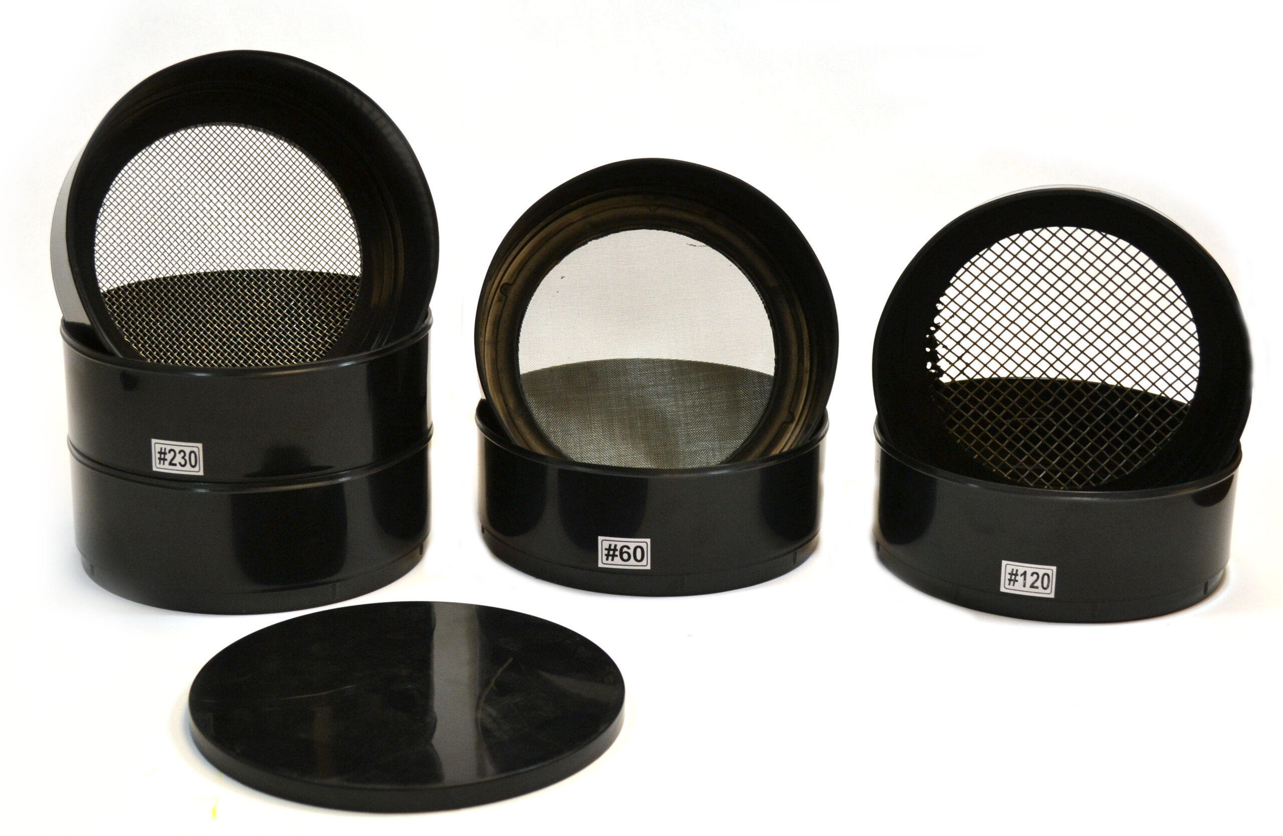 8 Piece Plastic Sieve/ Strainer - Stainless Steel Mesh