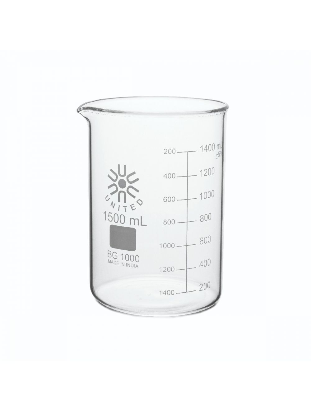 Beakers, Low Form, Borosilicate Glass, 1500Ml