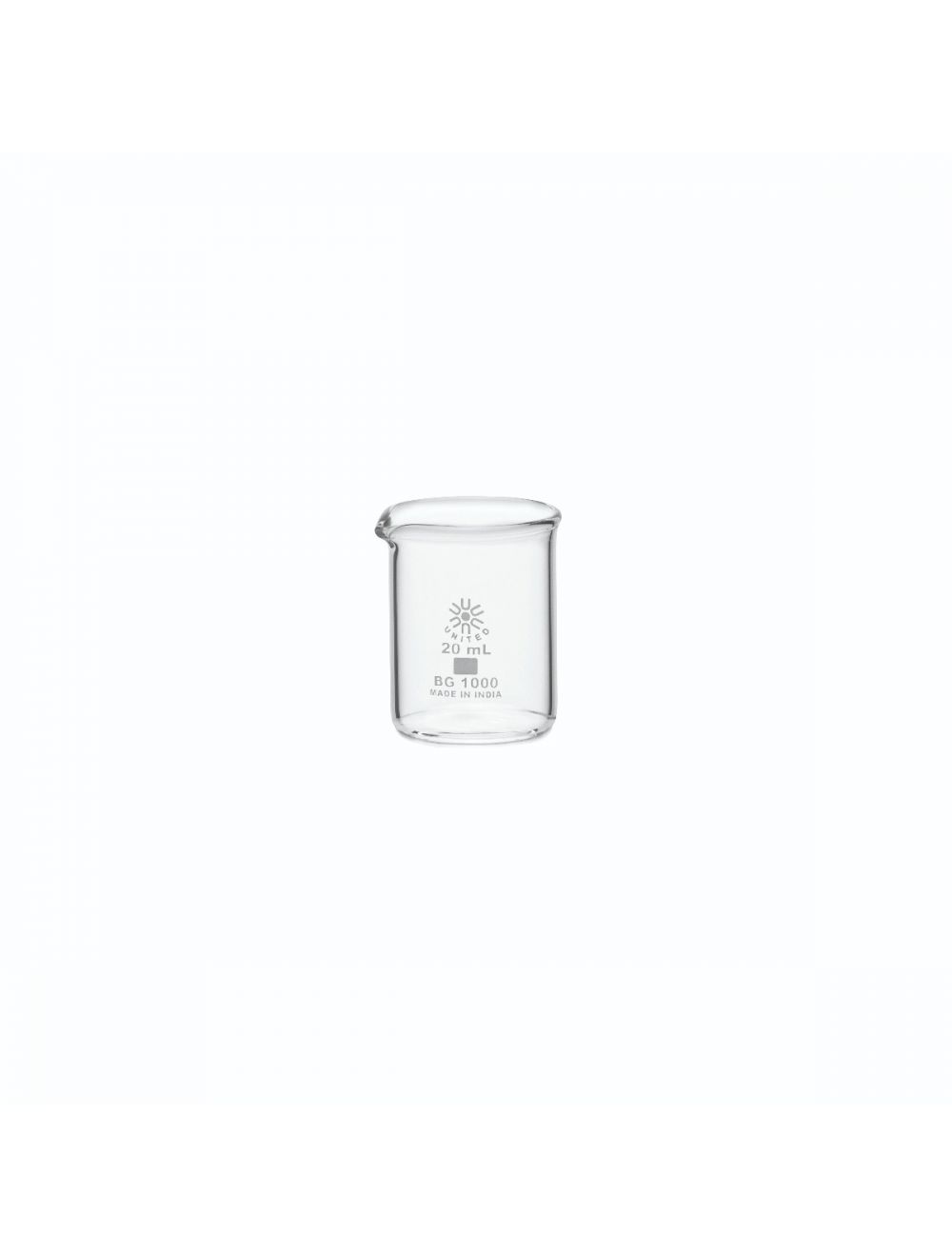 Beakers, Low Form, Borosilicate Glass, 20Ml