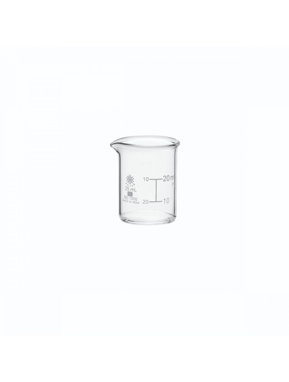 Beakers, Low Form, Borosilicate Glass, 25Ml