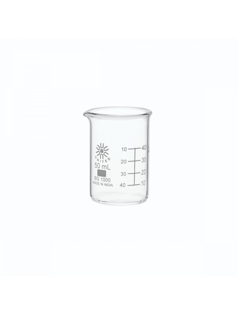 Beakers, Low Form, Borosilicate Glass, 50Ml
