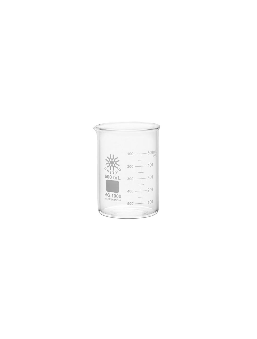Beakers, Low Form, Borosilicate Glass, 600Ml