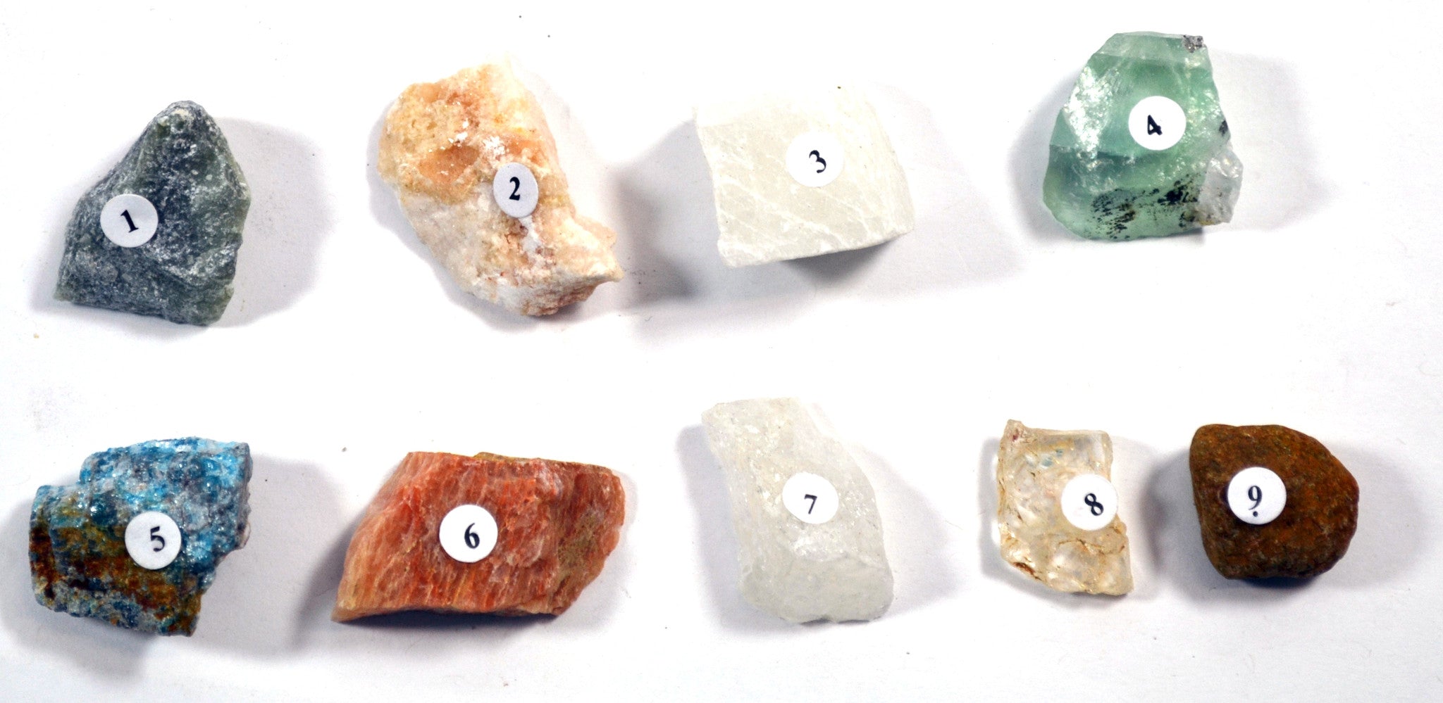 Mohs Hardness Kit - Contains 9 specimens measuring approx. 1" (3cm)