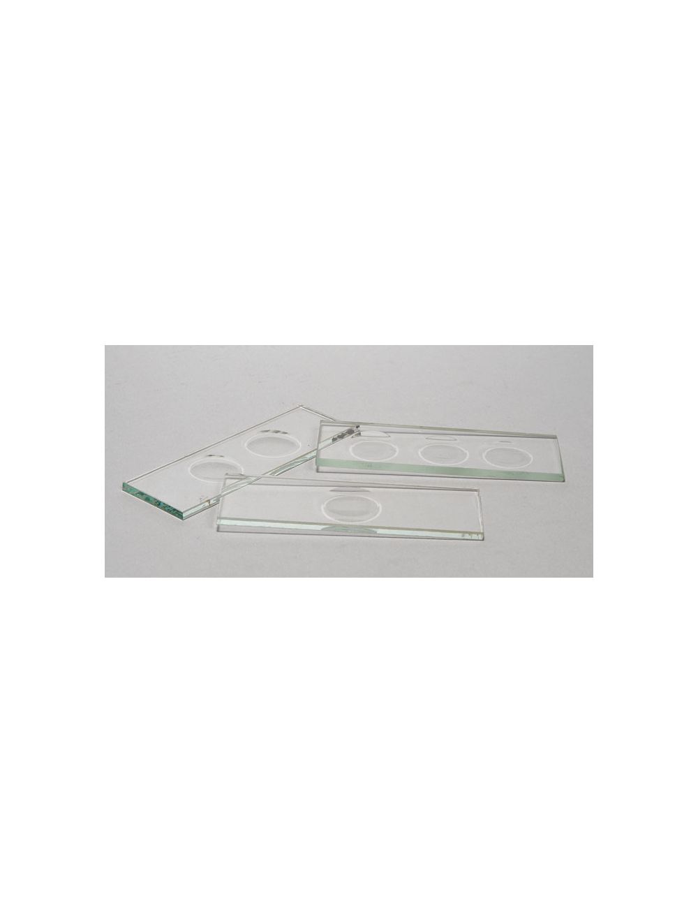 Concavity Slides, Glass, Thick, 3 Concavities, Pk/12