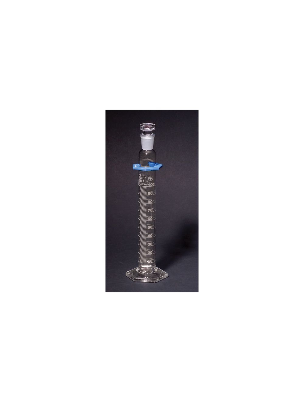 Graduated Cylinders, Double Scale, Class A, Batch Cert., With Stopper, 500mL