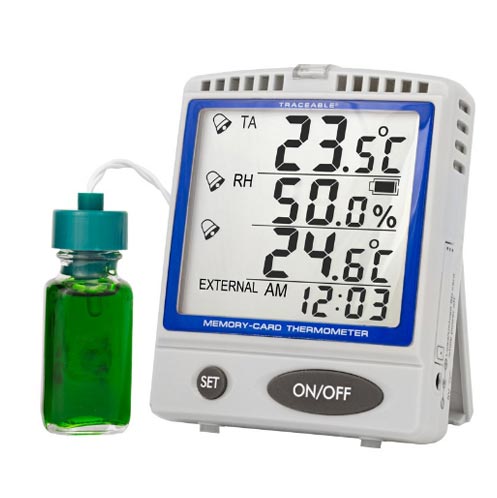Memory-Card Refrigerator/Freezer Thermometer