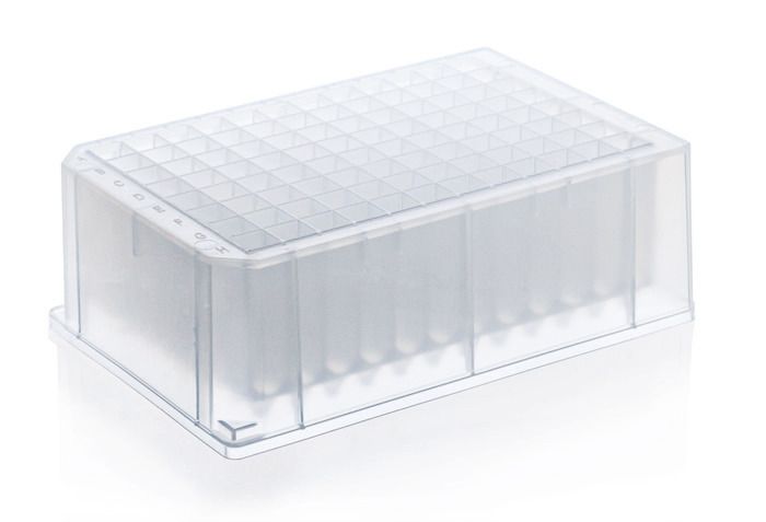 Deep well plate, 96 well, PP, 2.2mL, non-sterile(Square), pk24