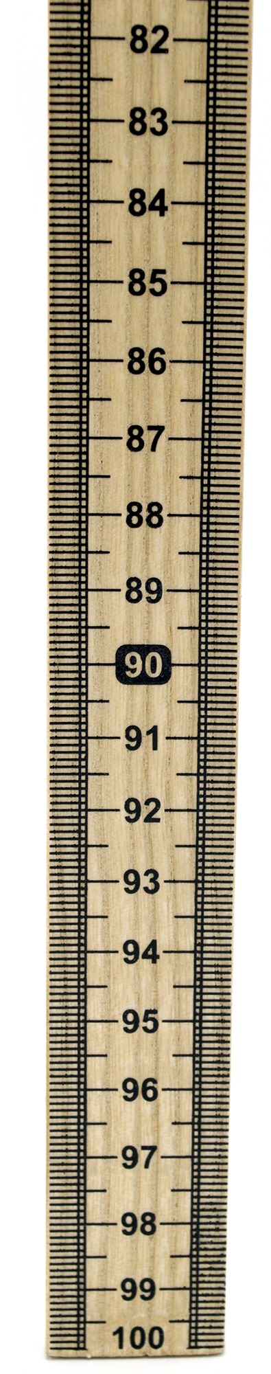 Meter Stick (Pack of 10) Single Sided Hardwood Metric Meter Stick with Vertical Reading and Zero Top