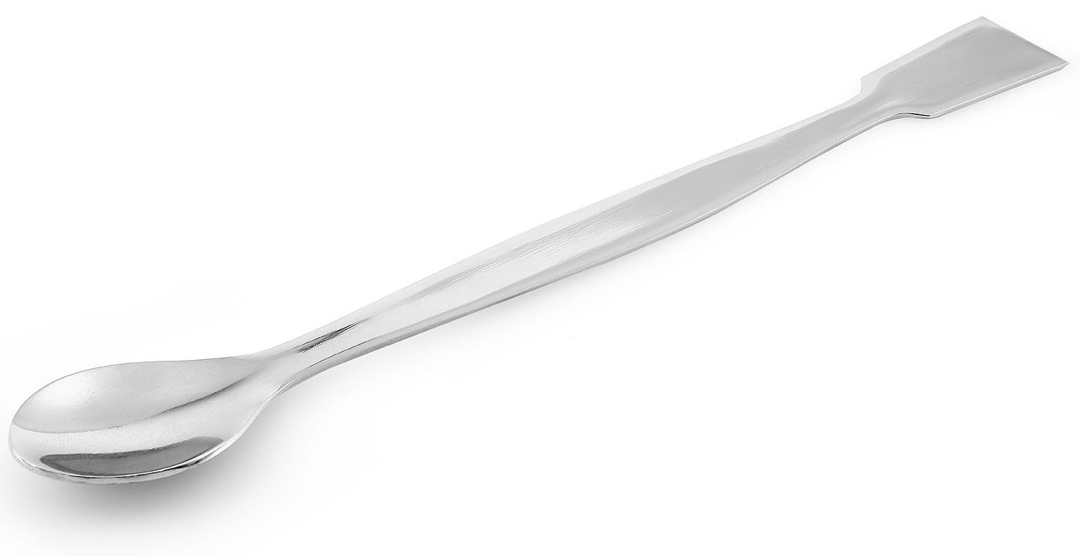 EZBio Stainless Steel Spoon Spatula, 304 SS, Steel Handle, 120 mm, 1/EA