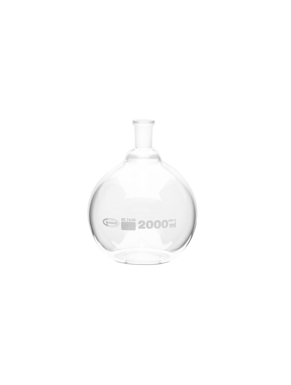 Boiling Flask, Flat Bottom, Ground Joints, 2000Ml