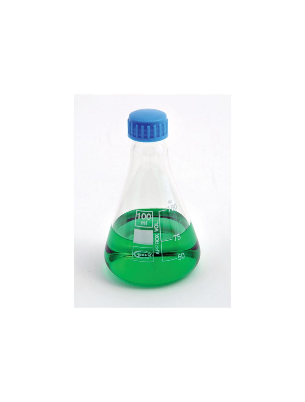Erlenmeyer Flask, W/Screw Cap, Borosilicate Glass, 100Ml