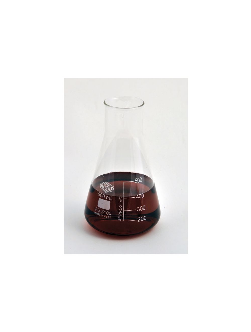 Erlenmeyer Flask, Wide Mouth, Borosilicate Glass, 100Ml